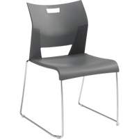 二重唱™无臂的培训椅、塑料、33-1/4”高,350磅。能力,灰色OQ780 | TENAQUIP