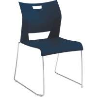 二重唱™无臂的培训椅、塑料、33-1/4”高,350磅。能力,蓝色OQ781 | TENAQUIP