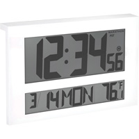 巨型时钟、数字,电池供电的,16.5 D x 11“W x 1.7 H,白色OQ921 | TENAQUIP