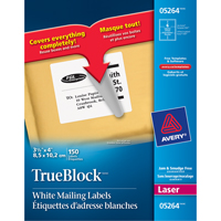 TrueBlock™激光航运标签,3又1/3”W x 4 L,白色OT812 | TENAQUIP