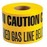 “天然气埋线”Identoline <一口>®< /一口>地下警示胶带,6“W x 1000 L,黑色黄色SAB527 | TENAQUIP