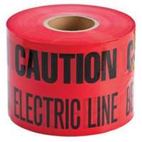 “电动埋线”Identoline <一口>®< /一口>地下警示胶带,6“W x 1000 L,黑色红色SAB529 | TENAQUIP