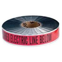 “电缆”Identoline <一口>®< /一口>地下警示带,2“W x 1000 L,黑色红色SAB550 | TENAQUIP