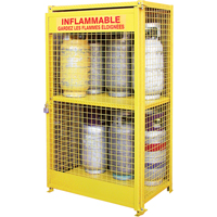 气瓶柜,12汽缸容积,44”W x 30 D x 74 H,黄色SAF847 | TENAQUIP