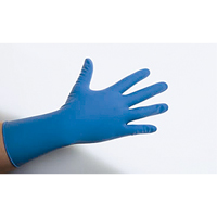 Qualatex <一口>®< /一口>奇迹控制™高风险手套,大,乳胶,13-mil,无粉、蓝SAJ743 | TENAQUIP