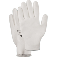 白色针织棕榈涂层手套尺寸小/ 7,聚氨酯涂层,HPPE外壳,EN 388二级SAJ773 | TENAQUIP