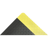 鞍Trax™抗疲劳和符合人体工程学的脚垫,钻石,3 x 2 * 1”,黑色/黄色,乙烯SAJ910 | TENAQUIP
