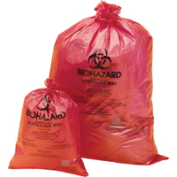 生物危害处理袋-橙红色,Bio-Hazard, 19“L x 14”W, 0.0317毫米,200 /包裹。SAM046 | TENAQUIP