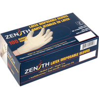 4-mil X-Small考试年级手套,乳胶,粉、天然SAP338 | TENAQUIP