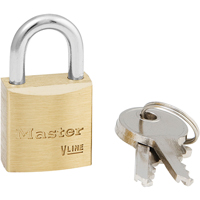经济v管挂锁,键控,黄铜镀层,1 - 1/2“宽SEA586 | TENAQUIP