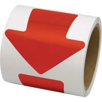 彩色地板标志贴标箭头4 L x 4 W,红色,乙烯SAS536 | TENAQUIP
