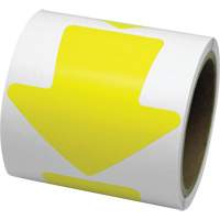 彩色地板标志贴标箭头4 L x 4 W,黄色,乙烯SAS538 | TENAQUIP