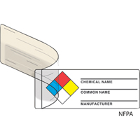 安全标签:Self-Laminating NFPA钻石标识标签,乙烯,表3“L x 1”W SAX297 | TENAQUIP