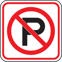 禁止停车标志,12“x 12”,铝、象形图SAX504 | TENAQUIP