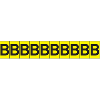 个人胶粘剂字母标记,B, 1 H,黑色黄色SC744 | TENAQUIP