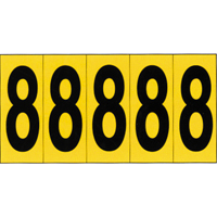 个人胶数量标记8 3-7/8“H,黑色黄色SC849 | TENAQUIP