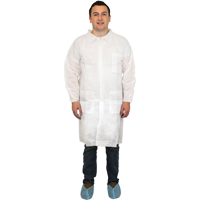 Spunbound实验室外套,聚丙烯,白色,媒介SDM153 | TENAQUIP