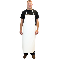 重型合成橡胶围裙,聚酯/棉、45“L x 36”W,白色SDM187 | TENAQUIP