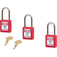 410系列Zenex™挂锁,套三,安全挂锁,键控,热塑性,1 - 1/2“宽SDM765 | TENAQUIP
