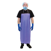 塑料围裙,乙烯,蓝色,35”W x 45“L SDN061 | TENAQUIP