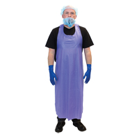 塑料围裙,乙烯,蓝色,35”W x 45“L SDN062 | TENAQUIP