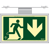 BradyGlo <一口>®< /一口>跑步者退出和向下箭头标志,份81/2“x 15”、塑料、象形图SDN149 | TENAQUIP