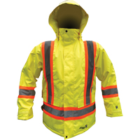 安全的皮大衣,高能见度Lime-Yellow,大,CSA Z96类2 - 2级SDP420 | TENAQUIP