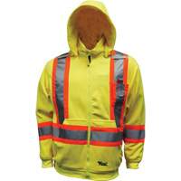 安全羊毛帽衫、聚酯、小、高能见度Lime-Yellow SDP424 | TENAQUIP