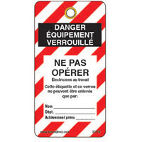 锁定标签、塑料、3 H“W x 5-3/4”,法国SE344 | TENAQUIP