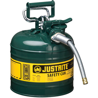 AccuFlow™安全罐、II型、钢铁、2加。绿色,FM批准/ UL /城市上市SEA223 | TENAQUIP