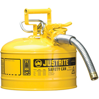 AccuFlow™安全罐、II型、钢铁、2.5我们加。黄色,FM批准/ UL /城市上市SEA227 | TENAQUIP