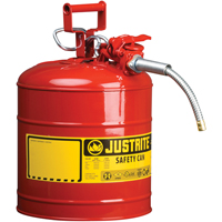 AccuFlow™安全罐、II型、钢铁、5我们加,红色,FM批准/ UL /城市上市SEA232 | TENAQUIP