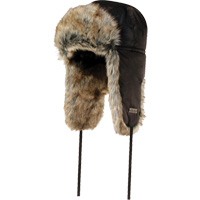 绗缝人造毛皮帽子,尼龙/毛皮衬里,从小到大,黑色SEC042 | TENAQUIP