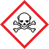 有毒物质gh象形图标签、纸卷,1“L x 1”W SEF664 | TENAQUIP