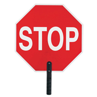 “停止”交通标志,18“x 18”,塑料、英语和象形图SEI474 | TENAQUIP