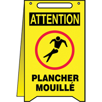 “木板mouille“折叠式™迹象,法国与象形图SEL053 | TENAQUIP