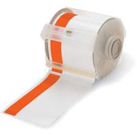 预印头条纹标签盒,101 mm x 100”,橙色白色SEN509 | TENAQUIP