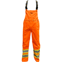 熟练工人可卸围涎安全裤,聚酯,小,高能见度橙色SFI910 | TENAQUIP