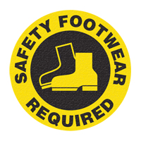 “安全鞋”地板标志、胶粘剂、英语与象形图SFU881 | TENAQUIP