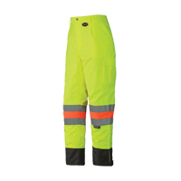 交通控制防水安全裤,聚酯,X-Small,高能见度Lime-Yellow SGD722 | TENAQUIP