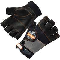 ProFlex 901 Half-Finger皮革手套,影响小,粒面皮革,钩和环袖口SGE003 | TENAQUIP