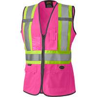 女性的安全背心,粉色,小,聚酯,CSA Z96类1 - 2级SGF579 | TENAQUIP