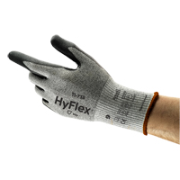 HyFlex <一口>®< /一口> 11 - 738手套,大小6 / X-Small, 13个指标,腈/聚氨酯涂层,尼龙/拦截™壳牌、ASTM ANSI等级A4 SGH292 | TENAQUIP