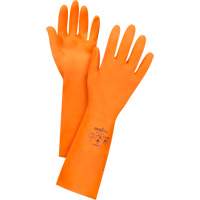 橙色手套大小/ 7小13“L,胶乳,Flock-Lined内衬,28-mil SGH421 | TENAQUIP