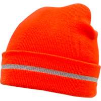 高能见度反光条纹针织帽子,高能见度橙色,丙烯酸SGI135 | TENAQUIP