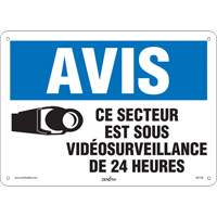 “苏videosurveillance”符号,10“x 14”、铝、法国与象形图SGI146 | TENAQUIP