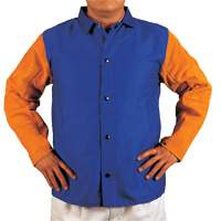 Yellowjacket <一口>®< /一口>焊接夹克,棉/皮革,小蓝/黄SGI247 | TENAQUIP