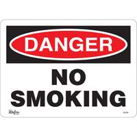 “禁止吸烟”的标志,10“x 14”、乙烯、英语SGL946 | TENAQUIP