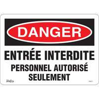 “人员Autorise Seulement”符号,10“x 14”,乙烯,法国SGM272 | TENAQUIP
