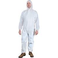 戴头巾的工作服,从小到大,白色,微孔SGM434 | TENAQUIP